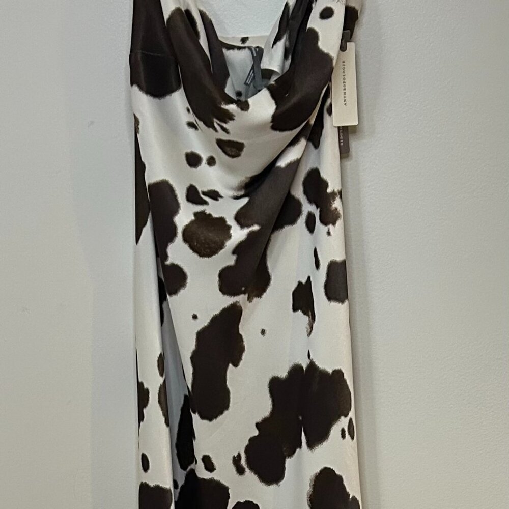 Anthropologie The Tilda Slip Dress Brown Animal Print Small New NWT Strapless - Picture 4 of 10